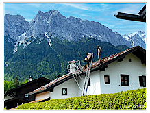 Solaranlage in den Alpen - Montage